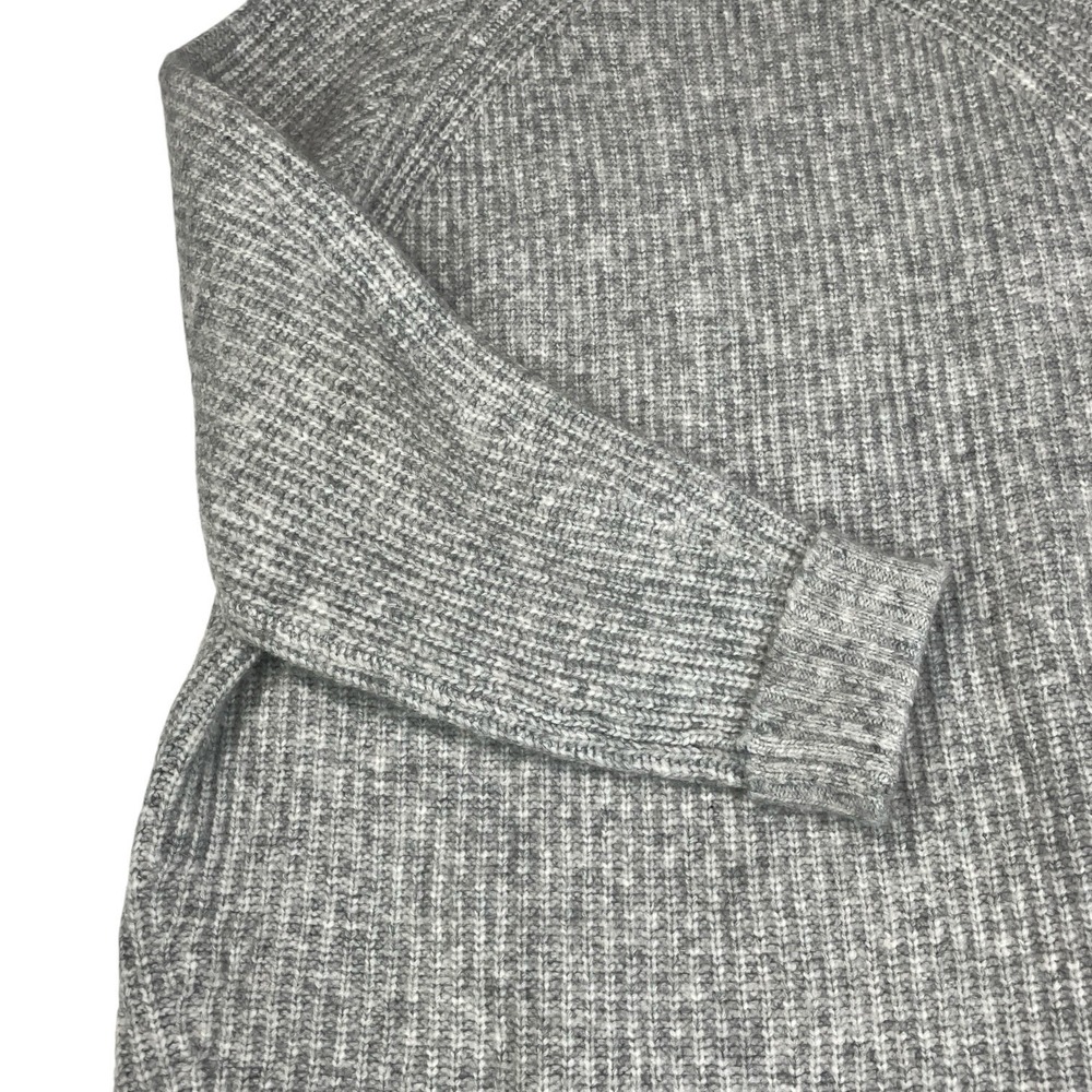 H&M Women's Gray Ribbed Knit Sweater Dress Size M Long Sleeve Pullover Cozy - Picture 8 of 9
